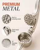 Zulay Kitchen Premium Garlic Press Set - Rust Proof Professional Garlic Mincer Tool - Easy-Squeeze, Easy-Clean with… — 3