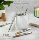 Zebra Pen F-301 Earthy Tone Barrels Ballpoint Pen, Black, 0.7mm, 4-Pack | Black Ink A — 2
