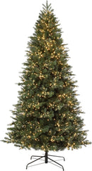 Haute Decor 7.5 Ft. Greenbriar Fir Pre-Lit Artificial Christmas Tree with Soft White Cluster LED Lights and Foot Pedal Control - Large Lighted Christmas Tree — 2
