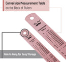 Mr. Pen- Metal Straight Edge Ruler, 2 Pack, 6" and 12", Rose Gold | 6, 12 inch — 3