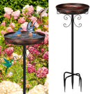 Daoeny 35In Metal Bird Bath for Outside, Vintage Freestanding Birdbaths &…