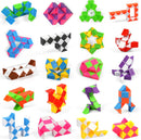 26 Pack 24 Blocks Magic Snake Cube Toy,Fidget Mini Snake Cube Puzzle Toy for Kids,Mini Plastic Puzzle Cube Toy for Kids Party Supplies,Classroom Rewards — 2