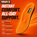 Orange Full Length F Insoles for Running, Walking & Work Shoes – Orthotic Arch Support Inserts with Deep Heel Cup, Metatarsal Support & Stability for Men's Shoe 9-9.5, Women's 10.5-11 — 3