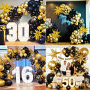 KARLURE Black Gold Balloons Arch Kit Garland with 22Inch Gold Star Balloons — 3