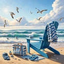 Beach 5D Diamond Painting Kit for Adults, Ocean Scene Diamond Art Kits | KM1226-1 — 1