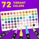 Pagather Acrylic Paint Markers, 72 Colors Dual Tip Fine & Brush Pens Set | Multicolor — 4