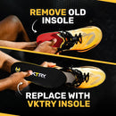 VKTRY Gold Sport Insoles for Non-Cleated Shoes - Carbon Fiber Insole - Weight 171-220 Lbs — 8