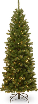 National Tree Company 6ft Pre-Lit North Valley Spruce Slim Christmas Tree — 1