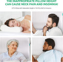 UTTU Cervical Pillow for Neck Pain Relief, Memory Foam Neck Pillow for Sleeping, Adjustable Orthopedic Sandwich Pillow, Contour Cooling for Side Back Stomach Sleeper, Queen(23.6"×13.8"×5.2"/4.5") — 3