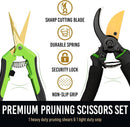 8.5" Professional Bypass Pruning Shears & Gardening Scissors Set - Super Sharp Premium Garden Shears | Pruning Shears For Gardening, Garden Hedge Clippers Handheld Pruners - Garden Scissors | Shears + Scissors — 2