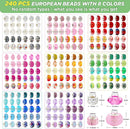 240 Pcs Large Hole Beads for Bracelets, Spacer Bead for Jewelry Making — 2