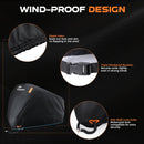 TATATOO Heavy Duty Motorcycle Cover Waterproof Outdoor Storage Fits Up to 96.5"
