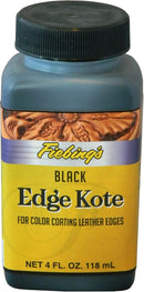 Fiebing’s Edge Kote Black and Brown, 2-Pack - Color Coats Leather Edges - 4 oz — 2
