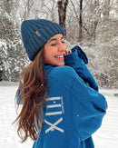FURTALK Winter Hats for Women Fleece Lined Beanie Knit Chunky Womens Snow Cap - Dark Blue — 6