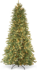 National Tree Company 6.5ft Pre-Lit Tiffany Fir Slim Christmas Tree — 1
