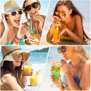 Paxcoo 100pcs Umbrella Straws - Hawaiian Luau Party Straws for Drinks Decorations (Assorted Colors) | 100 Multicolors — 6