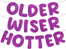 Fulmoon Older Wiser Hotter Banner Birthday sign,Purple — 1