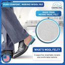 HAPAD Medial/Lateral Heel Wedge - 3" Wool Felt Insole Shoe Insert - Short — 5