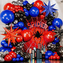 ALL-IN-1 Spider Balloon Arch Kit with BONUS Starburst for Spidy Birthday Decorations - Red Blue Spider Balloons for Spidy Man Party Decorations - Miles Birthday Decoration, Spidey Balloons — 4