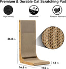 FUKUMARU Cat Scratcher, 26.8 Inch L Shaped Cat Scratch Pad for Indoor Cats — 3
