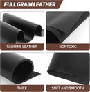 Shkira 12''X24'' Full Grain Black Leather Sheets for Crafts - Pieces for Leather Working - 1.3MM Thick Cowhide Pieces - Sheet for Sewing Hobby Arts and Crafts — 4