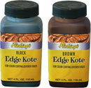 Fiebing’s Edge Kote Black and Brown, 2-Pack - Color Coats Leather Edges - 4 oz — 1