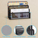 Marbrasse Mail Organizer for Desk, 3-Slot Mesh Metal Mail Holder countertop, Letter Holder, Office Desktop Envelope and Document Storage Rack (Black) — 2