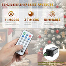 YITAHOME Prelit Snow Flocked Artificial Full Christmas Tree 7.5ft with Remote Control, Christmas Pine Tree with 11 Light-Modes, 1450 Branch Tips and Foldable Base for Home, Party Decoration — 8
