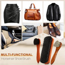 4Pcs Shoe Shine Kit, Horsehair Brush for Cleaning and Polishing — 6