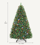 DWVO 6FT Pre-Lit Artificial Christmas Tree Green 1000 Tips 250 LED Lights — 2
