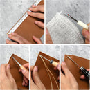Leather Sewing Kit, Professional Leather Repair Kit with Upholstery Thread, Sewing Awl Hand Sewing Punch Stitching Needles for Craft DIY Tool (A Style) — 4