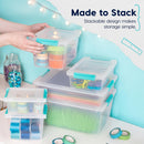 IRIS USA Storage Bins with Lids |Made in USA| 6 Qt - (4-Pack) - Clear — 5