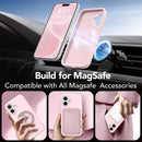 GONEZ Magnetic for iPhone 16 Case, Silicone Cover Chalk Pink — 3