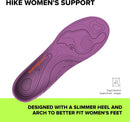 Superfeet Hike Women's Support Insoles for Hikers with Medium to High Arch Support & Carbon Fiber Stabilizer - 8.5-10 Women - Dahlia — 2