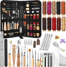 60 Pcs Leather Working Kit Leather Crafting Kit Leathers Sewing Kit — 1