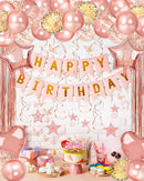 Happy Birthday Party Decorations with Banner Balloons for Women | Rose Gold — 5