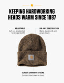 Carhartt Men's Iconic A18 Watch Cap Beanie - Dark Brown/Sandstone — 2