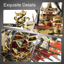 Piececool 3D Metal Puzzles Ship Models Kits to Build for Adults, The Wind Breaker Ship Model Building Kit, Brain Teaser DIY Craft Gifts for Teens Man Woman Family- 709 Pcs — 3
