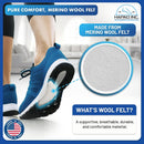 HAPAD Scaphoid Pad - Medium, Wool Felt Medial Arch Insert Pair Shoe Insert - Large — 4