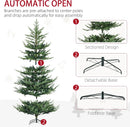 HOMCOM 7.5 Foot Artificial Christmas Tree, Nordic Pine, Green — 5