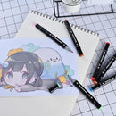 Dabo&Shobo 80 Color Alcohol Marker Pens, Bright Permanent Markers For Coloring, Markers For Adults Coloring Book, Wide Chisel and Fine Tip, Dual Tip Design, Equipped with Black Suitcase — 6