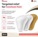 Pedag T-Form | German Made | Metatarsal Foot Pads for Pain Relief | Anatomically Correct | Vegetable Tan Leather | Self Adhesive | White | Size X-Large, Fits US Men 11-13 | 1 Pair 3