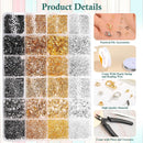 Acejoz 2165 Pcs Crimp Beads for Jewelry Making, Incliding Crimp Bead Covers, Crimp Tubes, Knot Covers, Jump… — 4