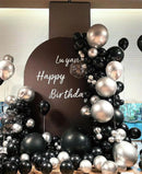 MEBAY Black Silver Balloons Garland Arch Kit, 146Pcs Latex Balloons Different Sizes 18 12 10 5 Inch for Party Decorations, Wedding Backdrop, Birthday, Graduation | 146-black-silver — 4