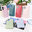 Cute Striped Case for iPhone 16 6.1",Pink/Yellow — 6