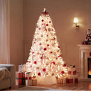 Yaheetech 6ft Pre-lit Christmas Tree with 300 Warm White Lights, White — 2