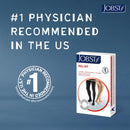 JOBST Relief 20-30 mmHg Waist High Compression Stockings - Regular Band, Open Toe | Petite | Black | Large — 3