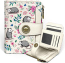 Icycay Cat Small Wallet Women RFID Blocking Bifold Cute Credit Card Holder - Possum — 1