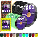 Reflective Paracord Rope 550lb 4mm – Glow para Cord – Camping Utility Rope — 1