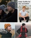 FURTALK Beanie for Men Women Cuffed Thick Knitted Winter Hat Skull Cap - Brown — 5